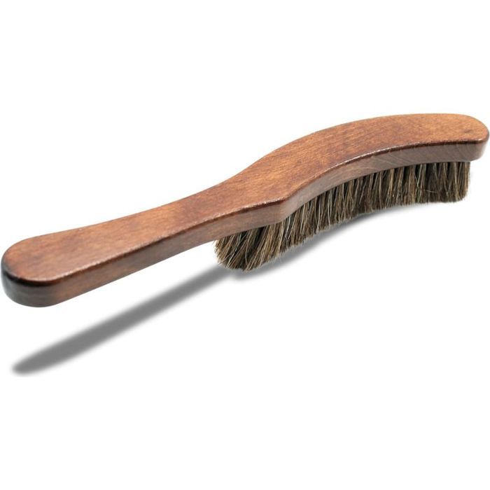 1 Brosse Chapeau Crin De Cheval Manche Bois Hêtre Nettoyage Textile Pour Vêtements Et Accessoires