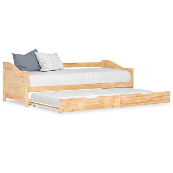 Stable&robuste Cadre de lit extensible sans matelas bois de pin 90x200 cm avec manuel de montage &01_17379
