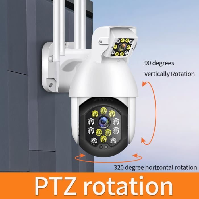 P11-12-2-Caméra de surveillance dôme extérieure PTZ IP Wifi HD 2MP-HD