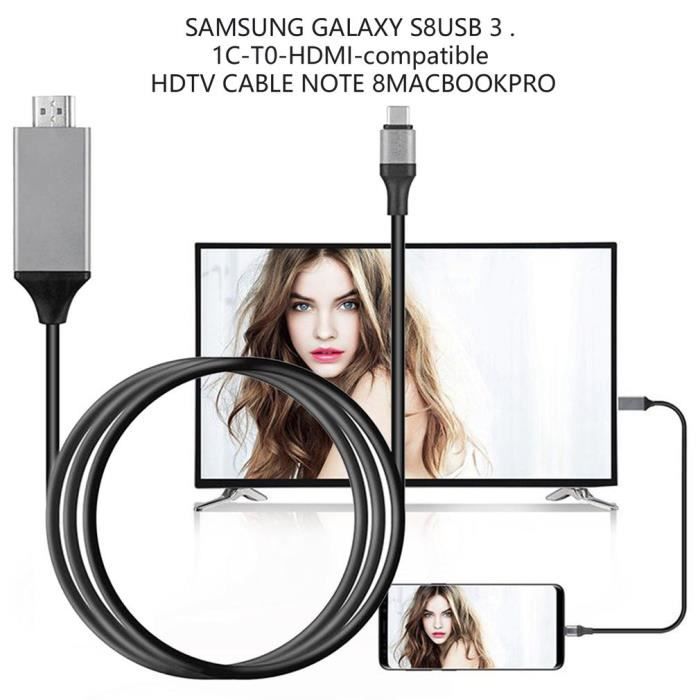 4 K 1080 P 3 en 1 HDTV MHL éclairage câble HDMI pour IPhone IPad Samsung  Galaxy pour projecteur/TV 2 M HDMI type-c câble adaptateur HDTV