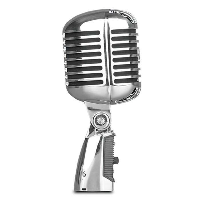 55SH Argent Microphone en métal Vintage pour Simulation SHURE 55SH