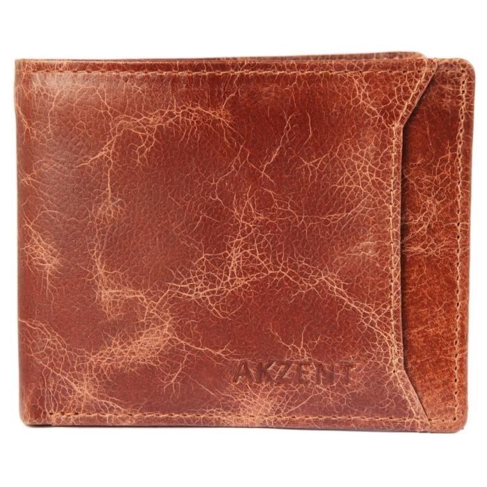 Portefeuille homme cuir v?�ritable luxe akzent ?� la mode protection RFID Anti Piratage -3000256 