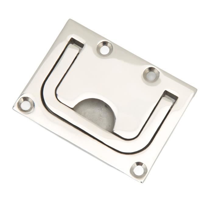 Poignée Encastrée En Acier Inoxydable 316 Pour Trappe De Bateau - Finition Poli Miroir (50x50mm) - 6