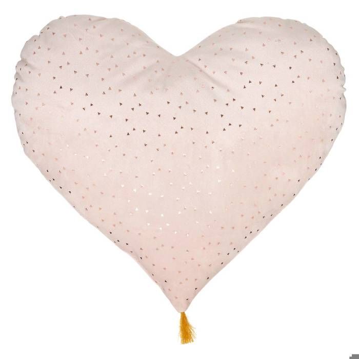 Coussin enfant coeur rose 40 x45cm - Atmosphera Créateur dintérieur