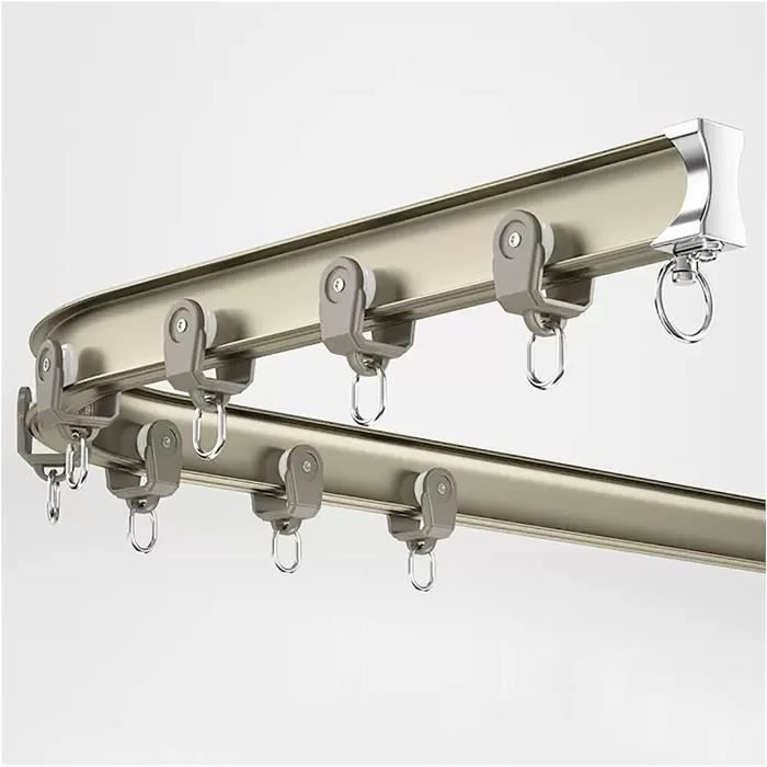 Rail de Rideau Tringle rideau Flexible Et Pliable Système De Rails Pour Rideaux Coulissants