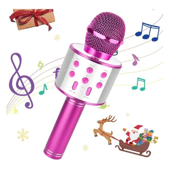 Or rose-Microphone à main compatible Bluetooth, chargement USB, micro  karaoké - Cdiscount Jeux - Jouets
