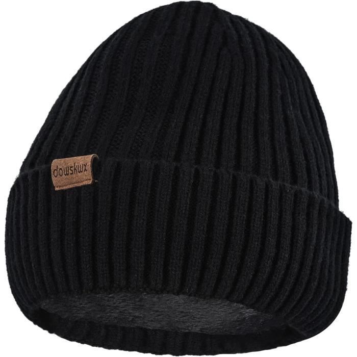 Bonnet Homme Hiver Chaud Chapeau Tricoté Bonnet Epais Slouch Beanie Ski Hat