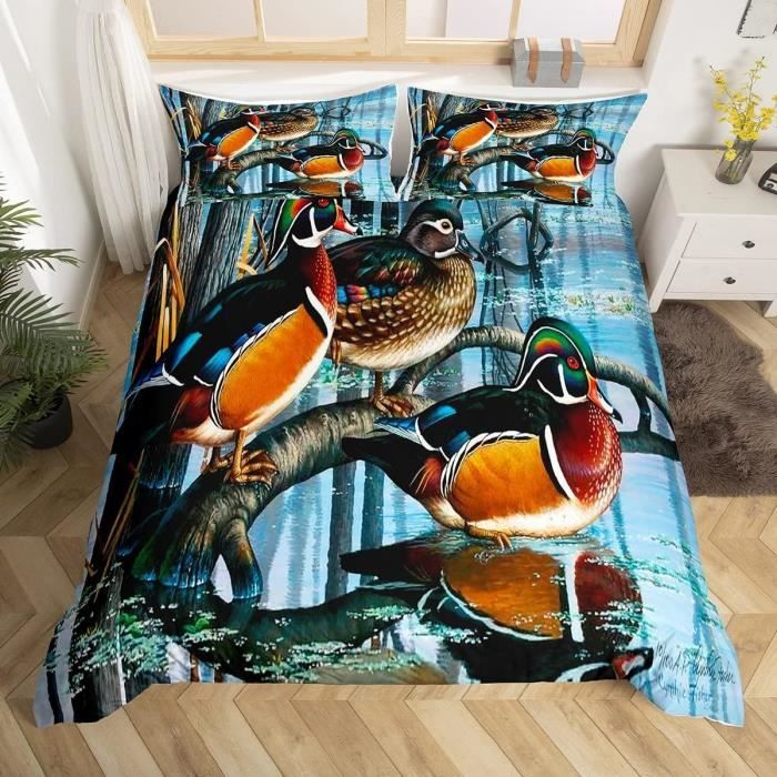 Guirlande Canards Colvert Fryett's – 220 Cm – 8 Drapeaux 12x15 Cm – Tissu Lin Doublé
