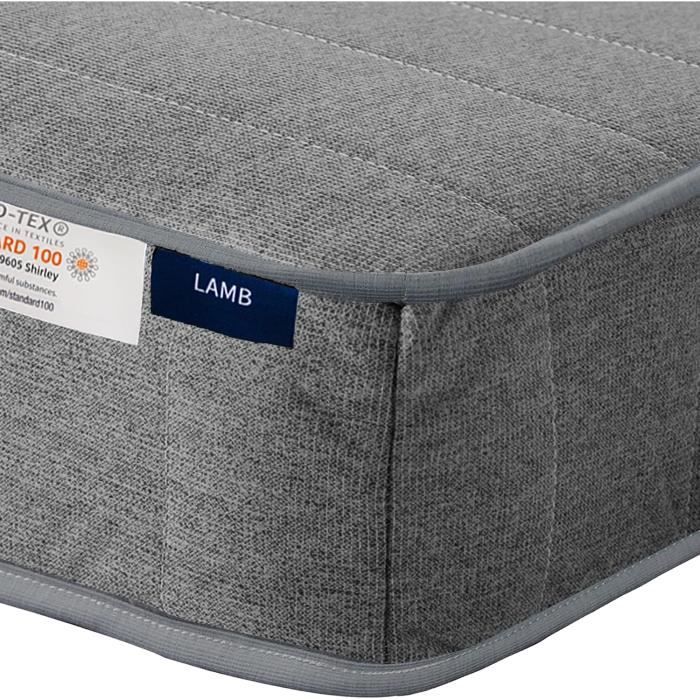 Matelas 90x190 à Ressorts Indépendants - Épaisseur 20cm - Fermeté Moyenne Pour Un Sommeil Confortable