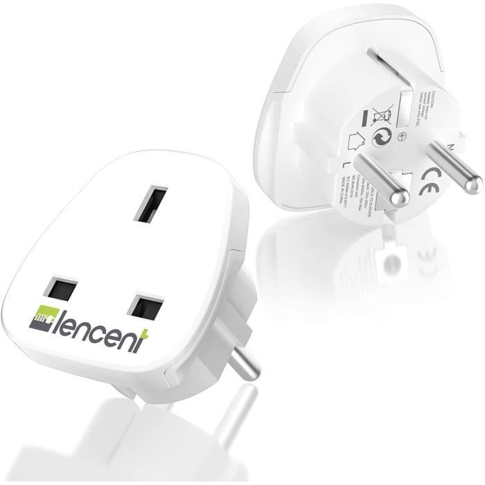 Go Voyage Royaume-Uni à l'Europe Double Plug adaptateur avec deux ports USB