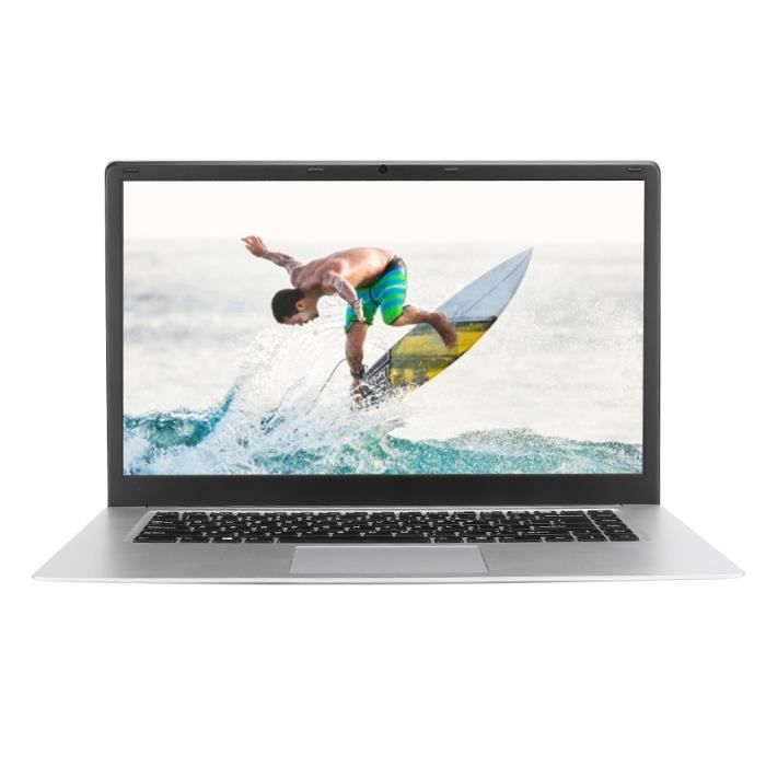 Top achat PC Portable Ordinateur portable 15,6 pouces LED écran à haute définition 4-core argent pour étudiant 4 + 64G 100-240V(EU Plug ) pas cher