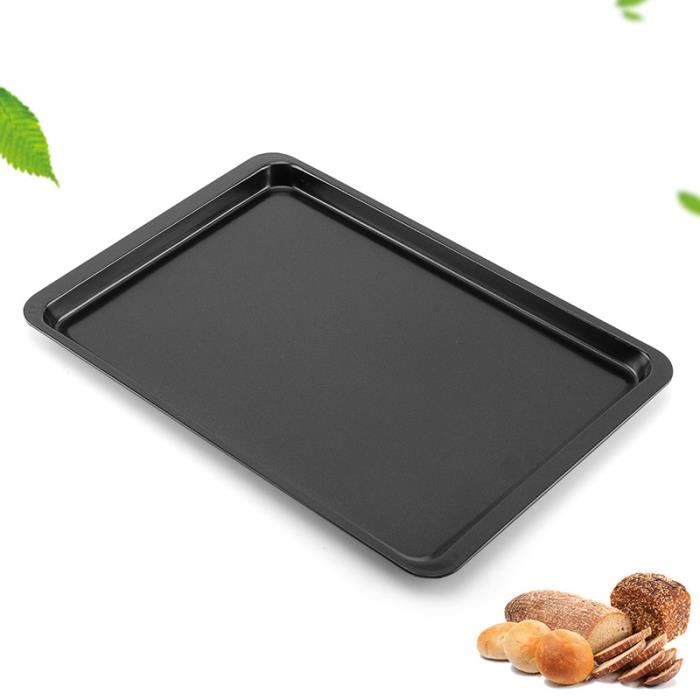 Plaque De Cuisson Four Avec Grille - Acier Carbone Antiadhésif - 44,5x33x2,5 Cm, Compatible Lave-vaisselle - 2