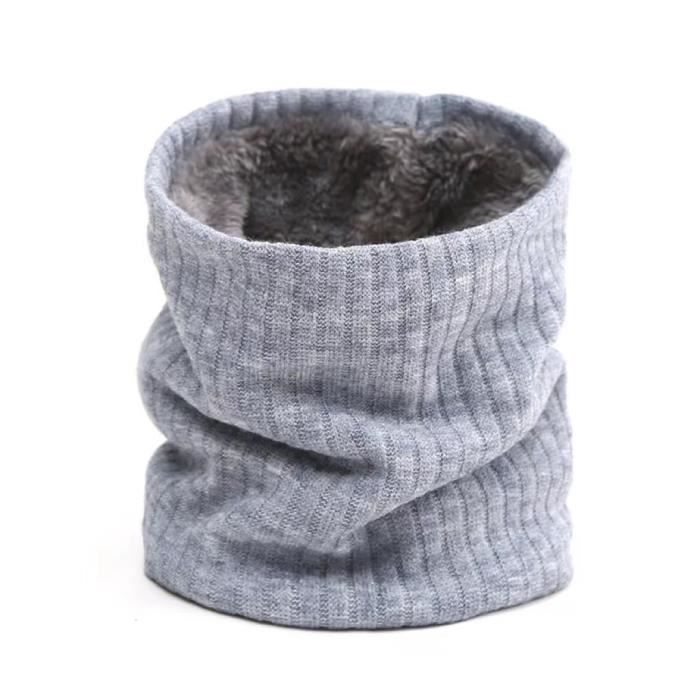 Lot De 2 Tours De Cou Polaire Enfant - Noir Et Gris - Taille Unique - Snood Multifonction Hiver Pour Ski, Moto, Randonnée - 5