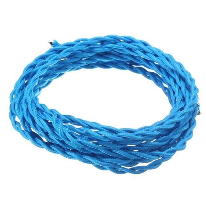 Câble Tressé Tissu Coloré Pour Lampe - Flex Vintage Industriel 2/3 Fils - LED