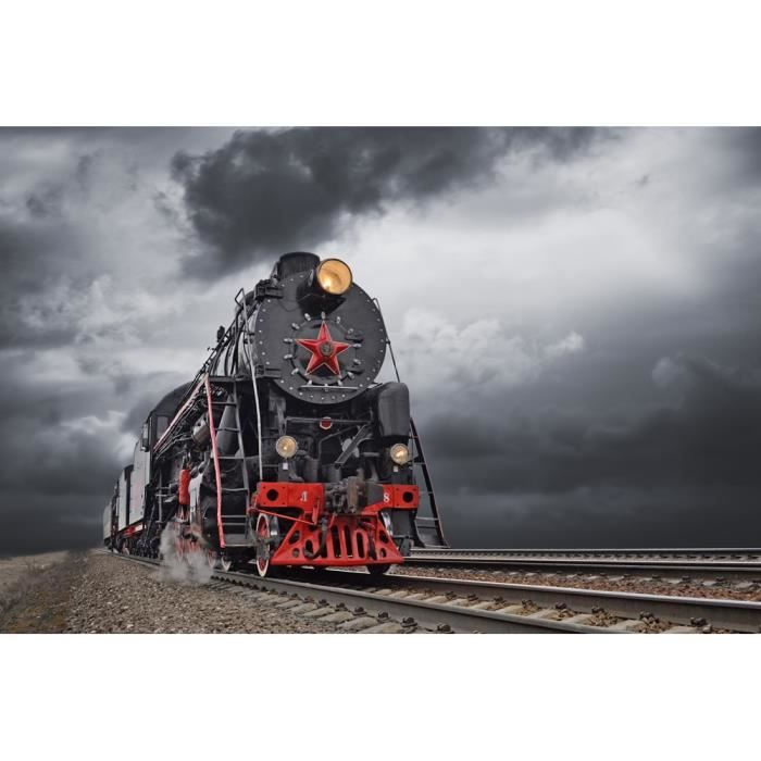 Papier Peint Photo Intisse Train Vapeur Vintage 400x260 Cm 8 Les Mural Poster Geant Xxl Panorama Chemin De Fer Locomotive Cdiscount Bricolage