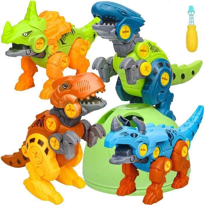 Jouet Dinosaure Enfant 4pcs Dinosaures Jeux De Construction Avec Perceuse Oeuf De Dinosaure Cadeau Pour Jouet Garcon 3 4 5 Ans Cdiscount Jeux Jouets