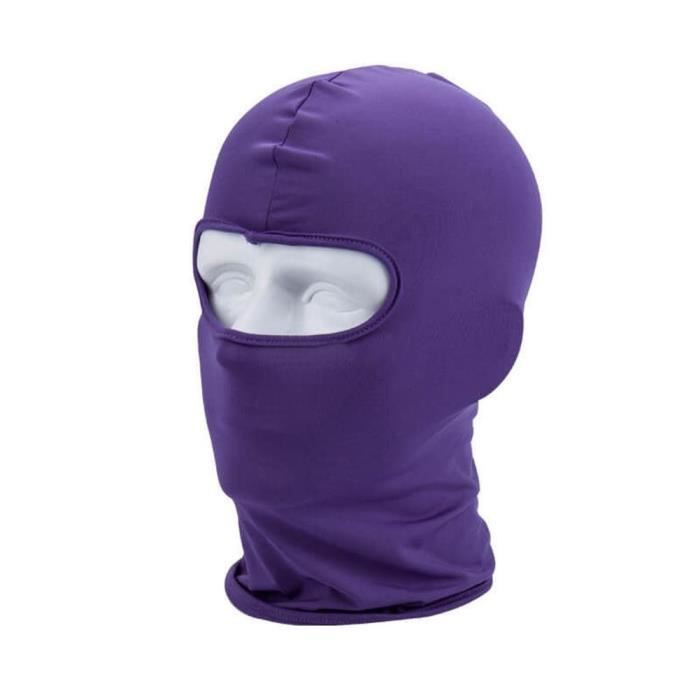Couleur Mauve Cagoule thermique en polaire pour homme et femme, chapeau  chaud, coupe-vent, temps froid, doublure de casque, bonnet