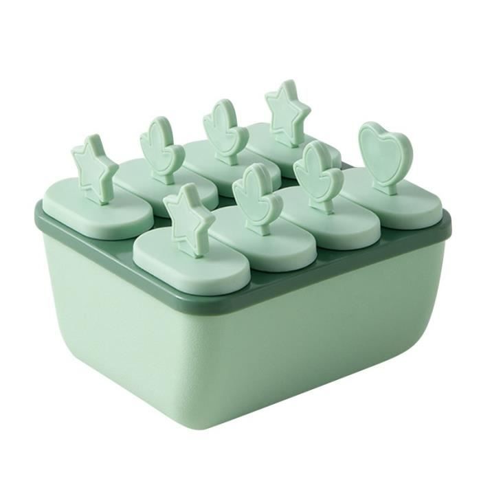 DSXH Bac Stockage Crème Glacée Rectangulaire Réutilisable Moule Récipient Boîte Crème Glacée Avec Couvercle Cuisine Réfrigérateur Stockage Maison Congélateur Conteneurs Pour Le Des (Mint Green