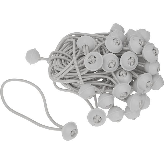 Lot De 5 Tendeurs Sandows Beige 60 Cm - Embouts Plastiques