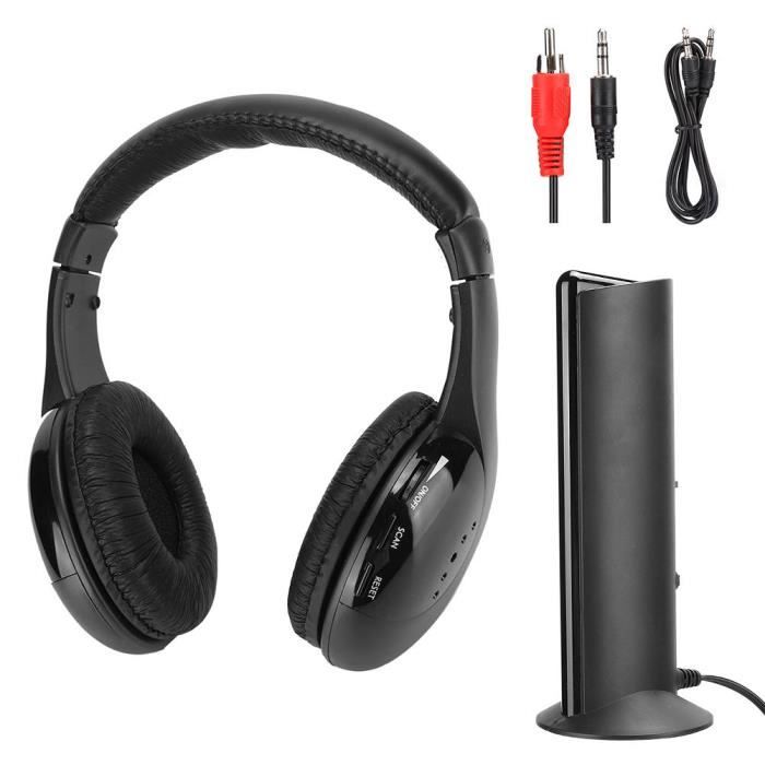 Casque FM portable - MARQUE - Modèle - Sans fil - Microphone stéréo intégré - PC DVD VCD - Support de charge