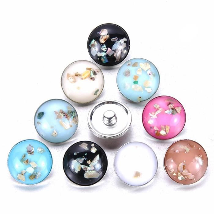 Boutons à Pression Fleuris - 30 Sets - Alliage Métal - 3 Couleurs - Vintage - 21mm