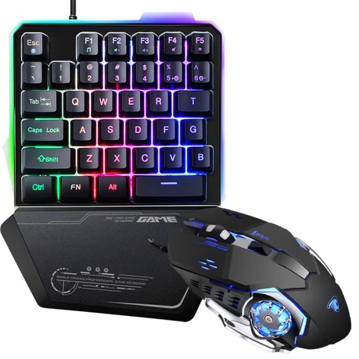 Clavier de Jeu - ZGEER - Mini Clavier Gaming - 35 Touches - Rétroéclairage LED - Ergonomique