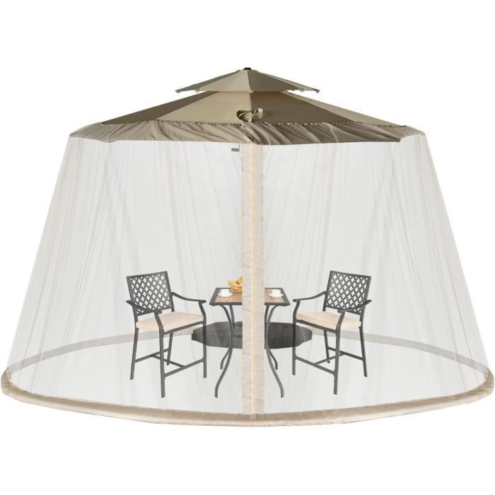 Moustiquaire D'extérieur 300x300x250 Cm – Maille Fine 220, Avec Porte, Pour Terrasse, Camping, Tonnelle