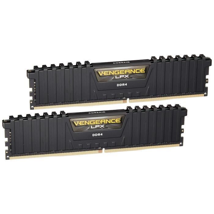 Corsair Vengeance LPX 16Go (2x8Go) DDR4 3200MHz C16 XMP 2.0 Kit de Mémoire  Haute Performance - Noir - Cdiscount Informatique