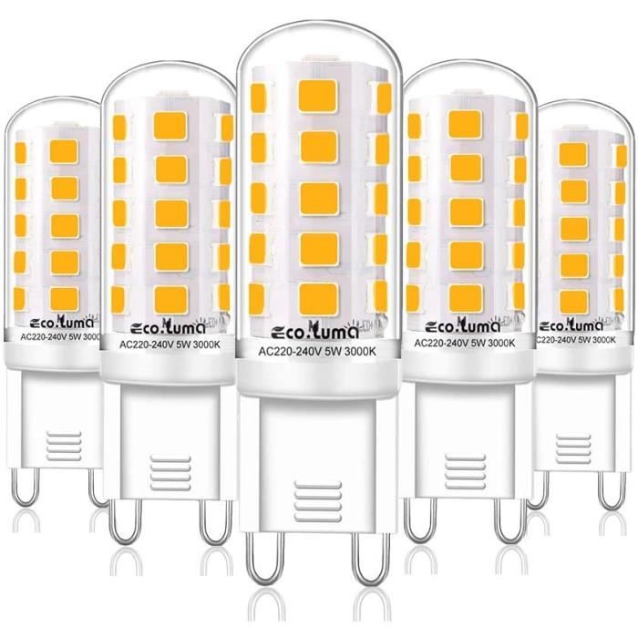 Ampoule G9 LED 4W Equivalent 35W G9 Halogène, 420LM, Mini Lampe, Blanc