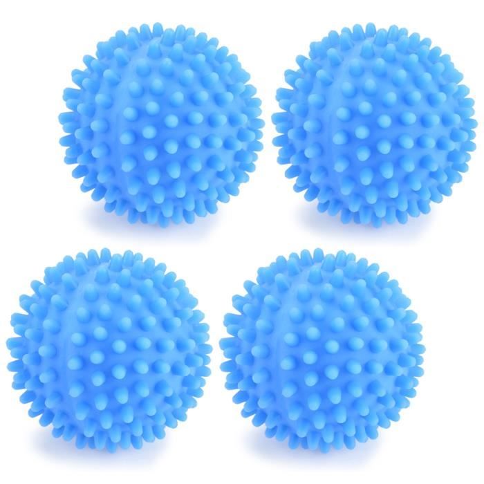 MSA 4Pcs Set Balles De Dessiccateur Réutilisables Bleues Pvc Lavage De Linge Séchage Assouplissant Balle