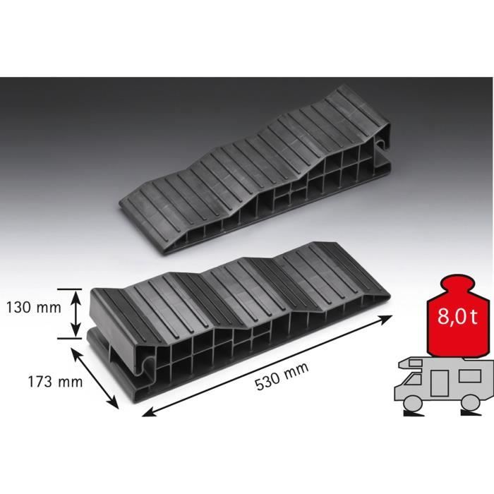 2 CALE ACIER REPLIABLE POUR ROUE IMMOBILISER VOITURE CARAVANE CAMION LEGER VAN 