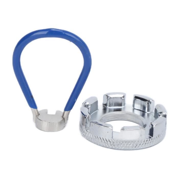 GOTOTOP tendeur de rayon Clé à rayon 8 trous en acier vélo vélo outils de poche avec clé ronde