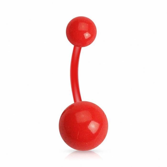 Piercing Nombril Bioflex Rouge Cdiscount Au Quotidien