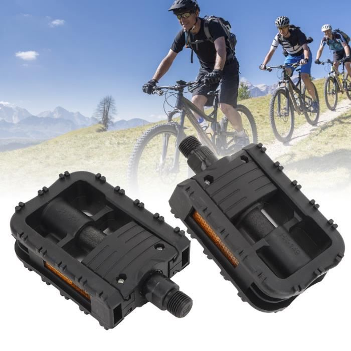 Pédales De Vélo De Montagne DAZZLEEX - Nylon Et Plastique, Antidérapantes, Réfléchissantes - Pour VTT Et Route