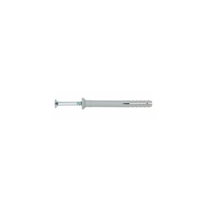 100 chevilles à frapper polyamide avec clou annelé à tête fraisée 6 x 80 mm (D. 6 mm) - TCCA06080 - Index