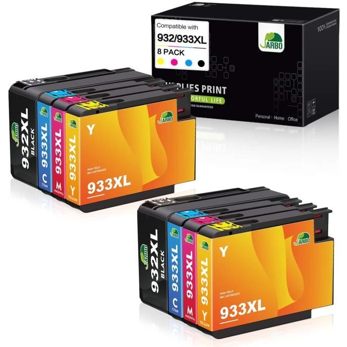 Pack De 4 Cartouches D'encre Compatibles HP 932xl / 933xl - Noir, Cyan, Magenta, Jaune - NEUF