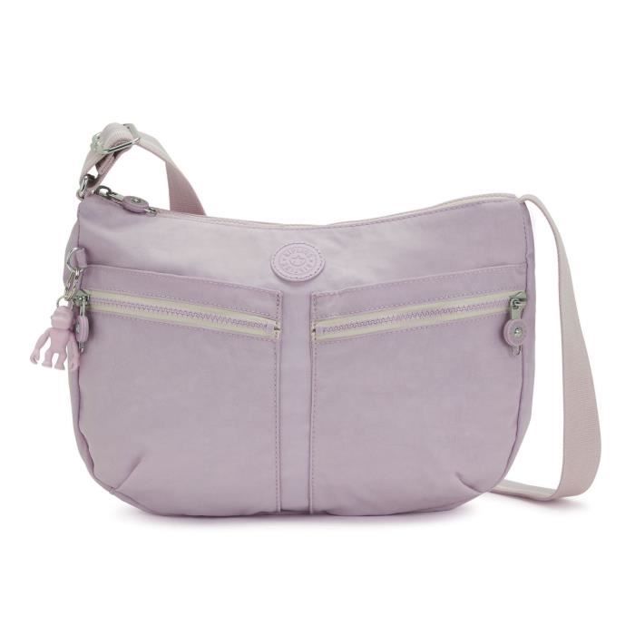 kipling basic eyes wide open izellah medium shoulderbag gentle lilac [211023] -  sac à épaule bandoulière sacoche