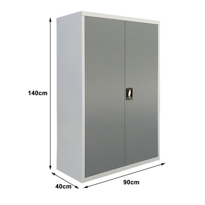 Grande Armoire De Dossiers Rangement 4 Couches Meuble De Bureau Multifonction 90x40x140cm Achat Vente Armoire De Bureau Grande Armoire De Dossiers Cdiscount