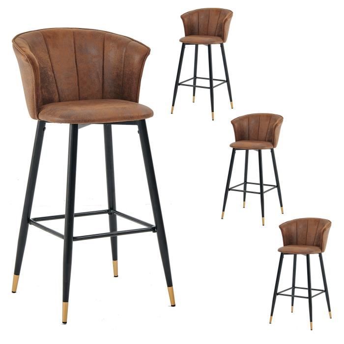 Repose pied salon ottoman siège rembourré tissu pieds bois 27 x 27 x 26 cm marron clair | Leroy Merlin