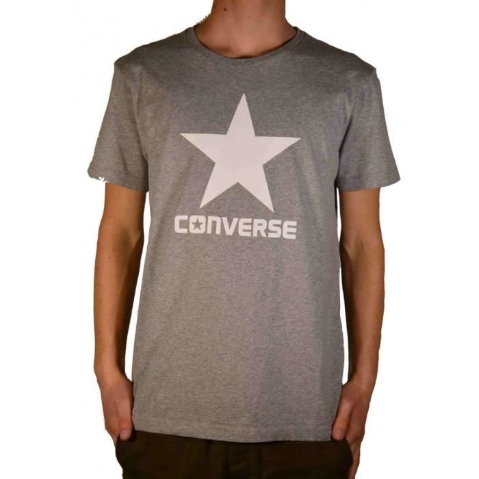 t shirt converse homme gris