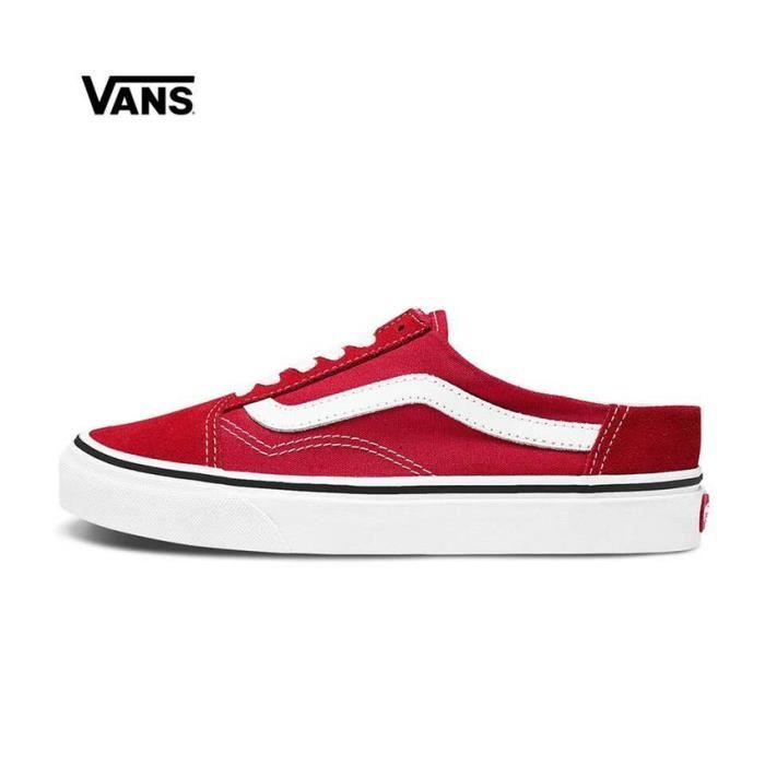 vans blanche et rouge