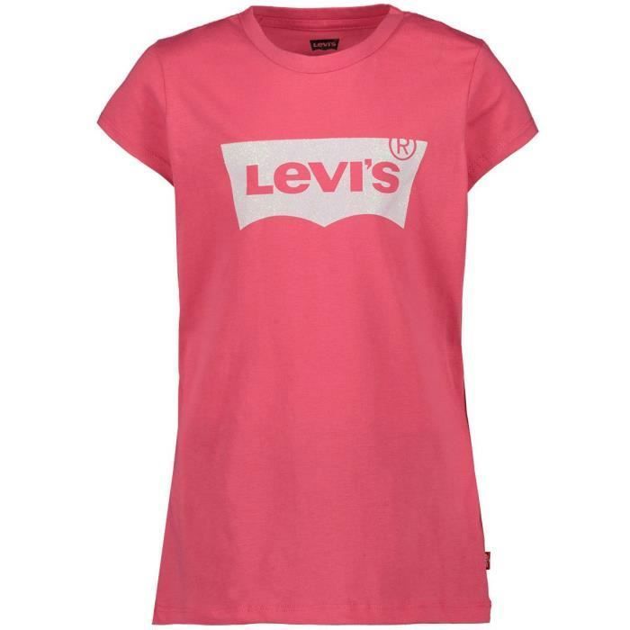 T-shirt Fille Levis Manches Courtes Couleur Rose Taille 98