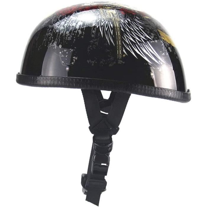 Casque Moto Daytona Skull Cap – Noir Terne, XXL, DOT, Neuf