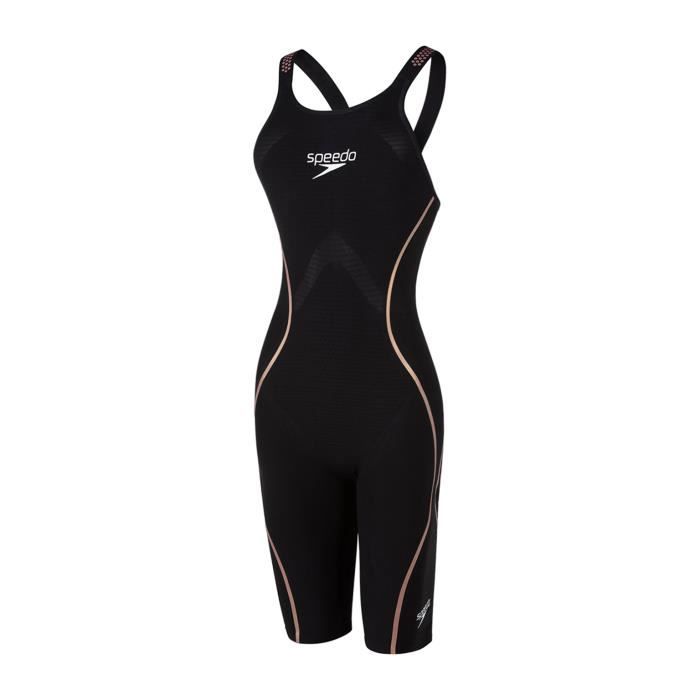 Combinaison femme Speedo Fastskin LZR Intent Openback Kneeskin Noir Rose Gold Blanc Taille 26