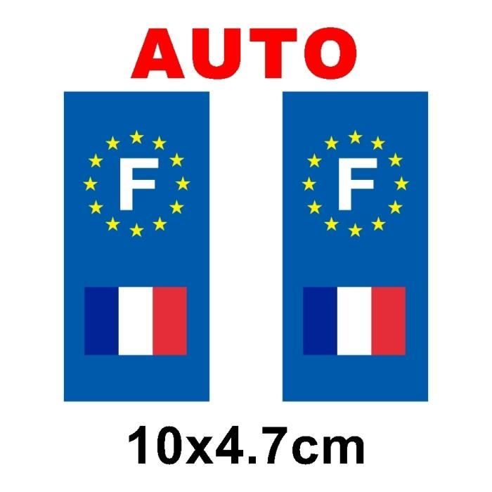 Autocollant plaque immatriculation auto drapeau france Cdiscount Maison
