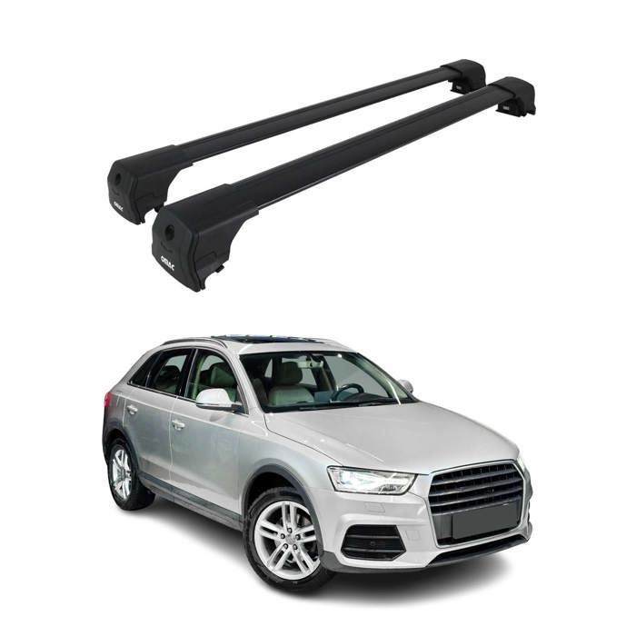 Barre Portapacchi Per Audi Q3 (F3) 2019-2023 - Modello ACE-2, Nero, Carico Max 75 Kg