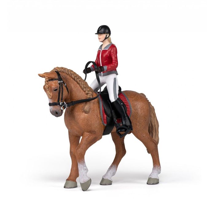 Cheval de promenade et sa cavalière Coloris Unique