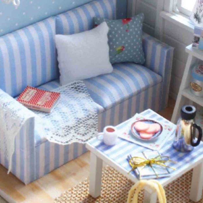 Odoria Kit de bobine de fil miniature à l'échelle 1/12 pour maison de poupée, accessoires de couture
