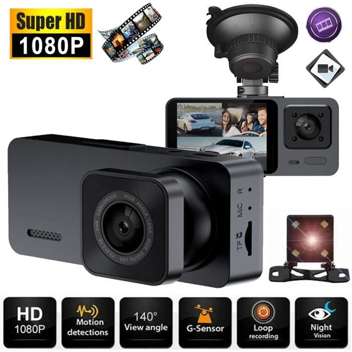 Dash Cam HD 1080P Infrarouge Vision Nocturne Avec GPS 128Go Max
