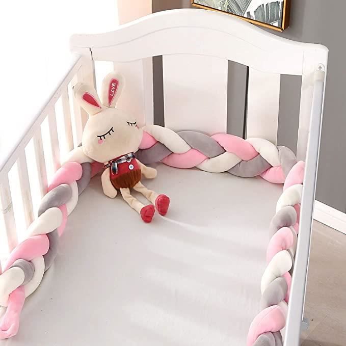 Rock Tour De Lit 3m Bebe Coussin Serpent Tresse Pare Chocs Velours Bebe Berceau Pour Nouveau Nes Gris Rose Cdiscount Puericulture Eveil Bebe